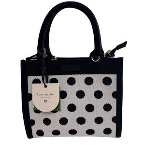 NWT Kate Spade New York x Target Polka Dot Knit Crossbody Purse Black and White